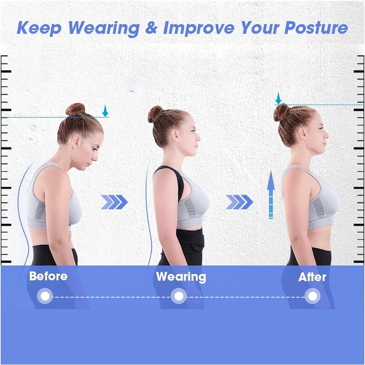 Chlffua Posture Corrector for Men and Women, Upper Back Brace Clavicle Support