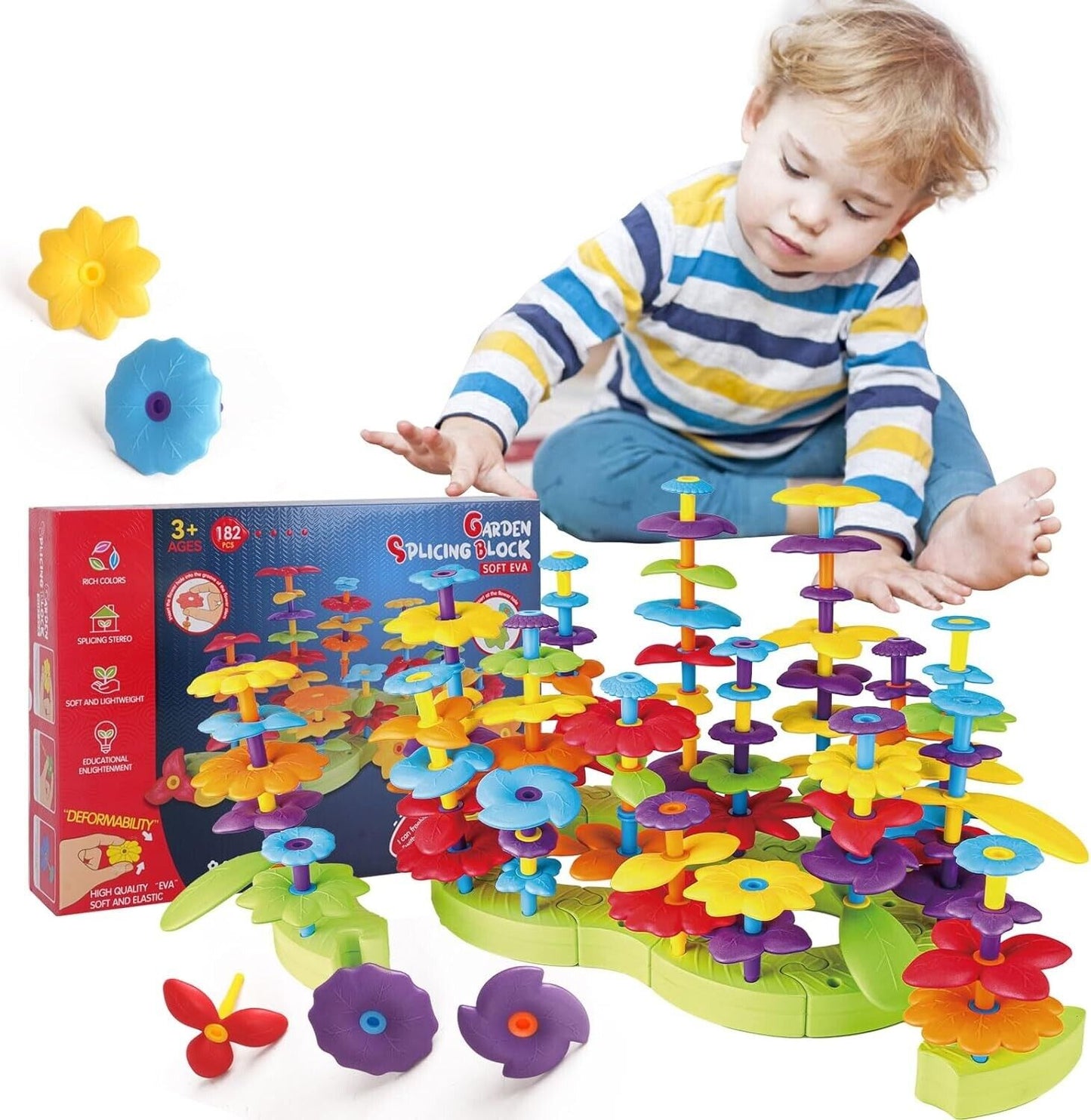 Eva flower garden building toys for kids