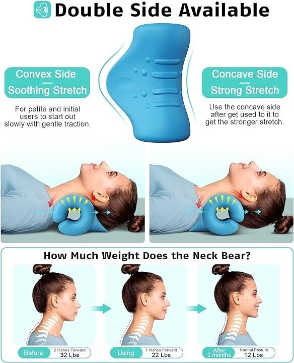 BLABOK Neck and Shoulder Relaxer,Portable Cervical Spine Pillow