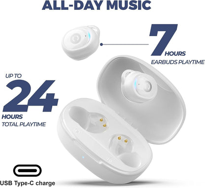 Neo Mini Wireless Earbuds Bluetooth 5.3, IPX5 Water Resistance, Stong Bass