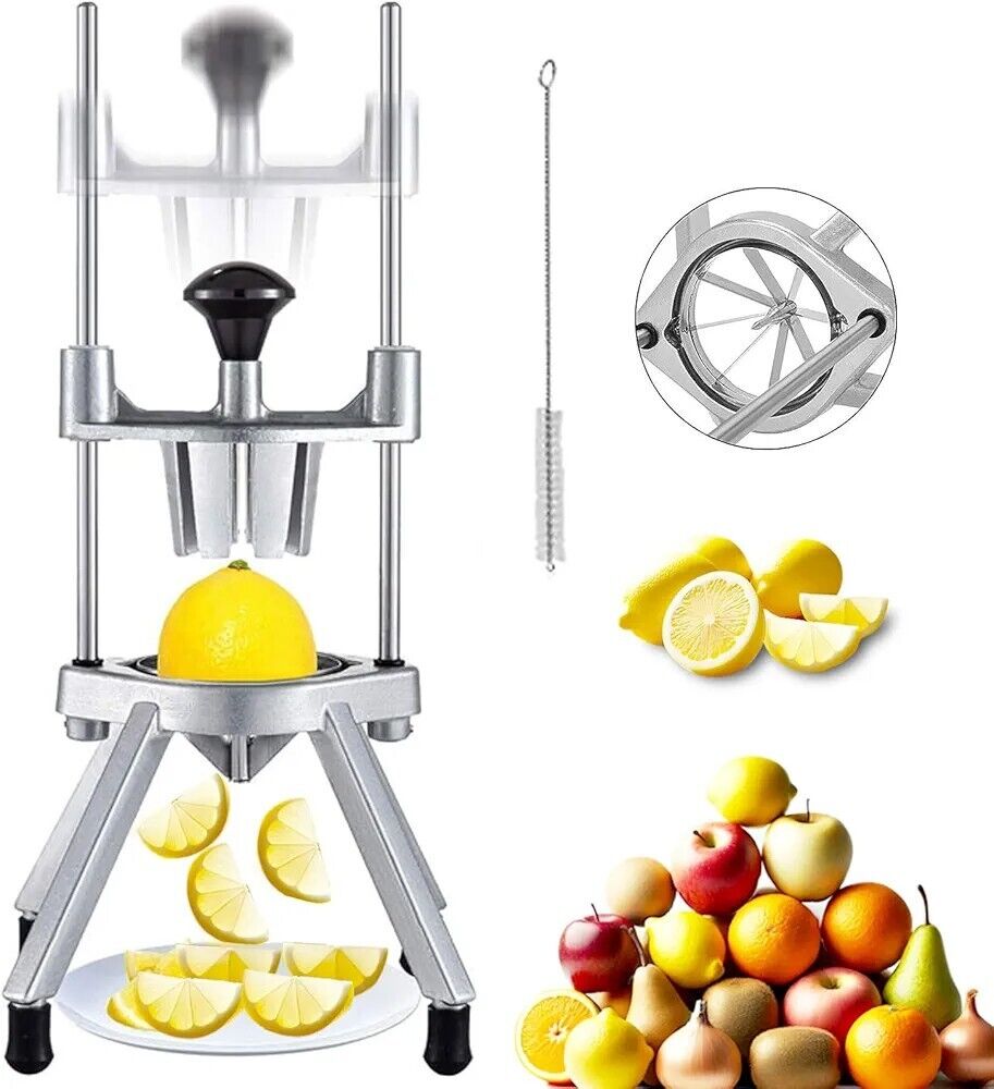 Commercial Lemon Cutter with V-Shaped 420 Stainless Steel Blades 8-Section