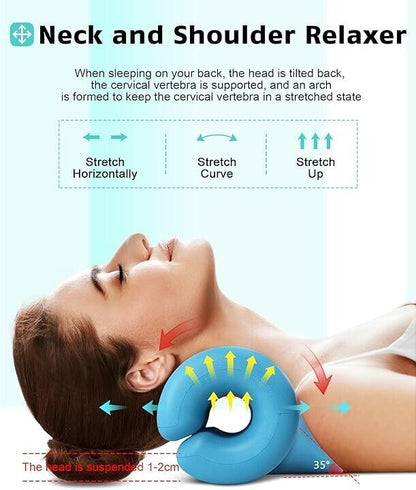 BLABOK Neck and Shoulder Relaxer,Portable Cervical Spine Pillow