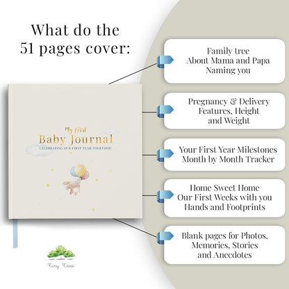 Baby Memory Book and Pregnancy Journal - Gift for Baby Showers - Diary for mums