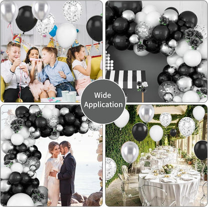 Paready Black And White Balloon Arch (102 Pcs)