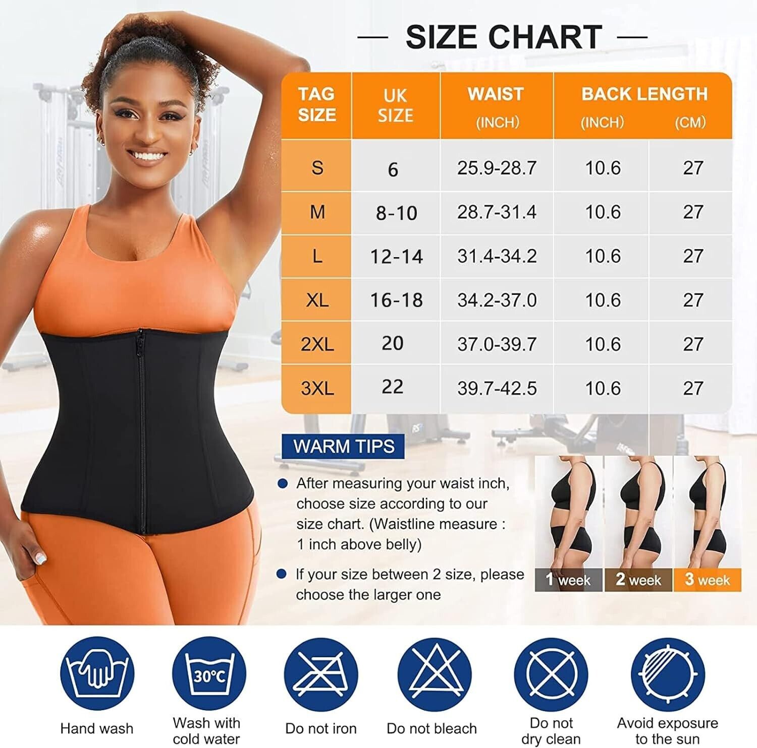 Chumian Women Waist Trainer Trimmer Belt 2XL