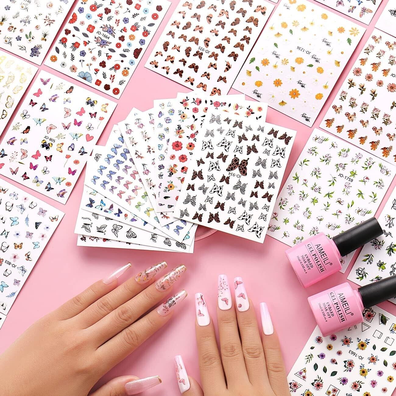 Nail Art Stickers 30 Sheets Self Adhesive Decal