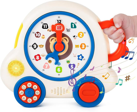 Thedttoy Baby Toys 12 18+ Months, Early Learning Musical Toys Teaching Clock Toy