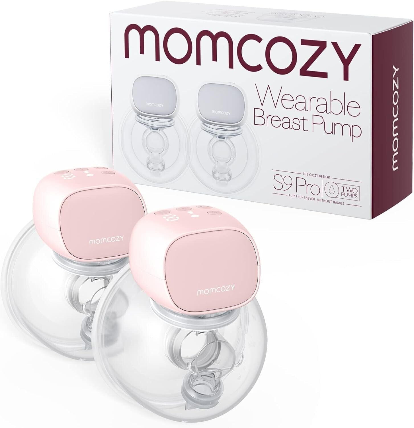 Momcozy Wearable Hands-Free Electric Breast Pump - Pink