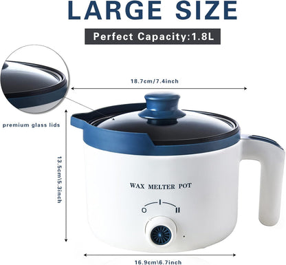 Electric Non Stick Candle Wax Melter, Wax Melting Pot for Candle Making with Rotary Switch