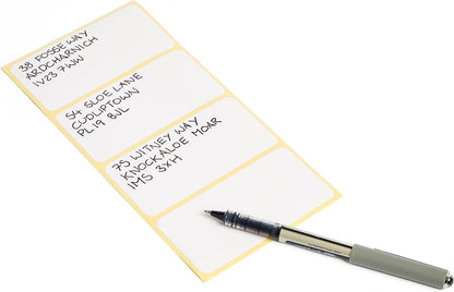 Large Self Adhesive Address Labels - 100x50mm, 100 Plain White, Blank Postal & Freezer Stickers