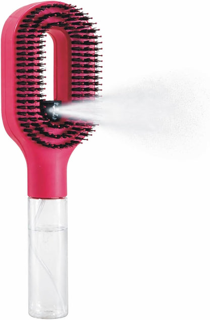 Hair Brush – 2-in-1 Hydration Hair Mist Brush Boar Bristle & Nylon Detangling Brush for Wet & Dry Hair Paddle Brush for Shine & Scalp Massage – Summer Beauty Essential