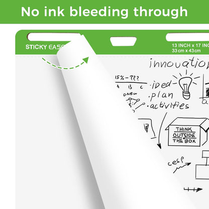 Sticky Mini Easel Pads, 3 Pack Anchor Chart Paper for Teachers, Self Stick Flip Chart Paper with Sticky Back for Classroom, Office, 30 Sheets/Pad (13x17inches)