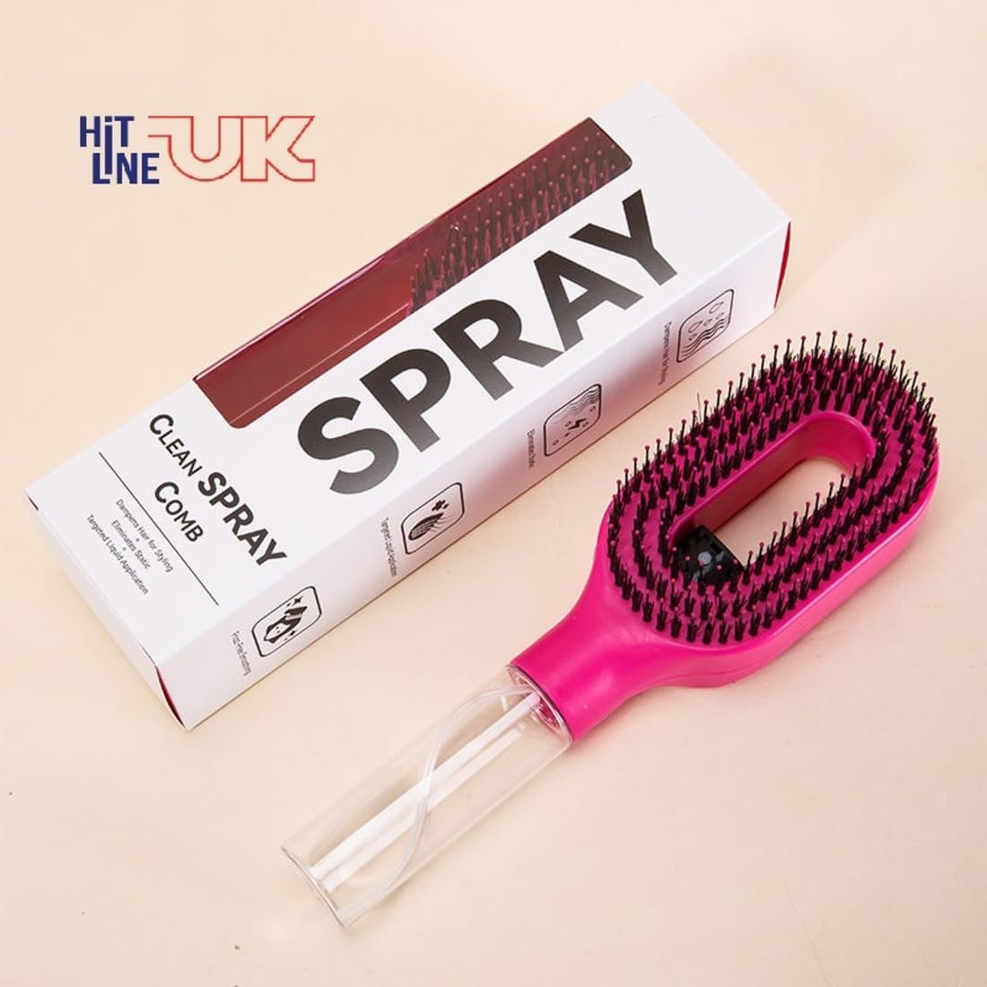 Hair Brush – 2-in-1 Hydration Hair Mist Brush Boar Bristle & Nylon Detangling Brush for Wet & Dry Hair Paddle Brush for Shine & Scalp Massage – Summer Beauty Essential