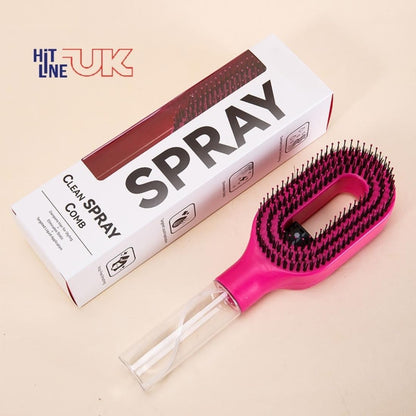 Hair Brush – 2-in-1 Hydration Hair Mist Brush Boar Bristle & Nylon Detangling Brush for Wet & Dry Hair Paddle Brush for Shine & Scalp Massage – Summer Beauty Essential