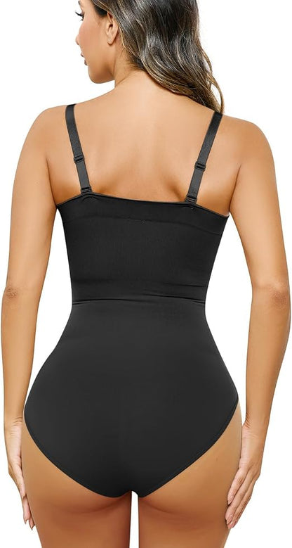 Hioffer Strapless Shapewear Bodysuits Tummy Control for Women Full Body Shaper Butt Lifter Shaping Briefs