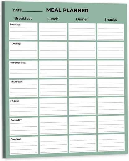 Magnetic Weekly Meal Planner Pad Days of The Week 52 Sheets, Scheduler, Task Notes and to Do Lists