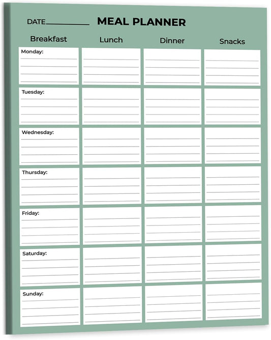 Magnetic Weekly Meal Planner Pad Days of The Week 52 Sheets, Scheduler, Task Notes and to Do Lists