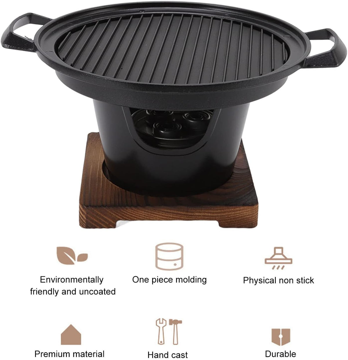 Korean Style Barbecue Grill Tabletop Charcoal Grill Smokeless BBQ Grill