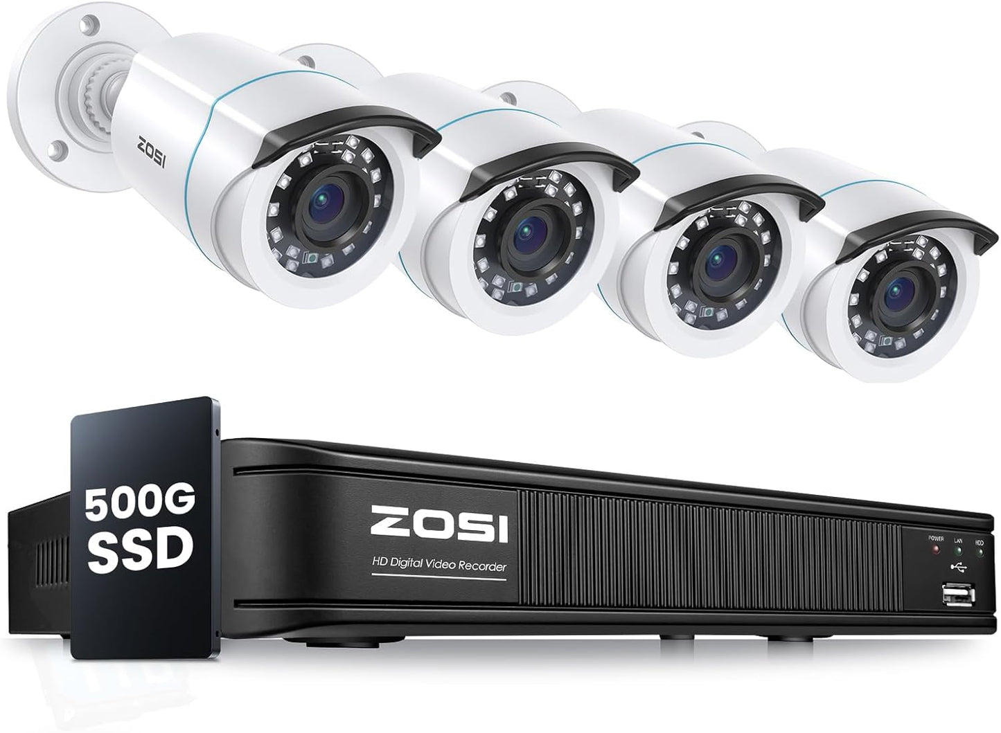 Zosi 4 Pack Security Camera Only In White