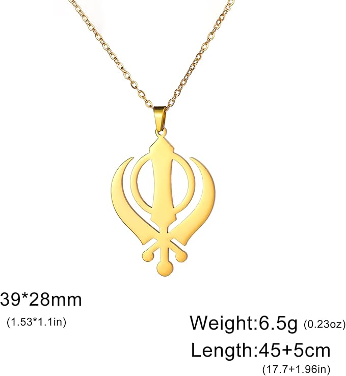 Sikhism Necklace For Women Stainless Steel