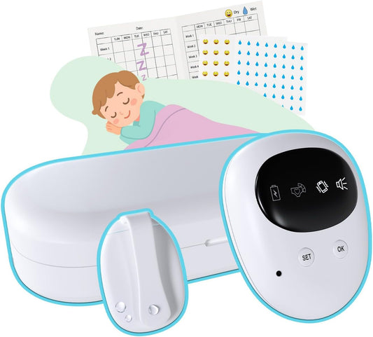 Wireless Bedwetting Alarm for Kids & Seniors by MMOBIEL – Safe & Effective Potty Training Sensor, Pee Alarm for Deep Sleepers, Girls & Boys, Adults – No Wires, Comfortable & Easy, USB Rechargeable
