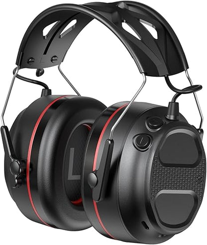 Bluetooth 5.4 Ear Defender, Wireless Hearing Protector Earmuffs with 1200mAh Rechargeable Battery