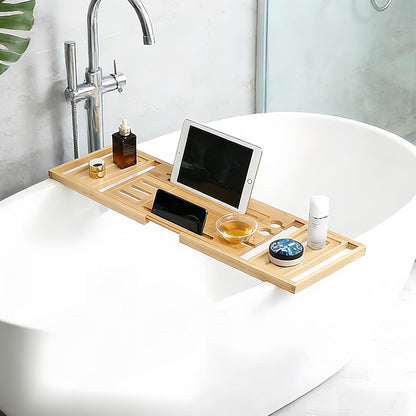 Bath Tray Bath Shelf, Wooden Bath Tray for Across the Tub