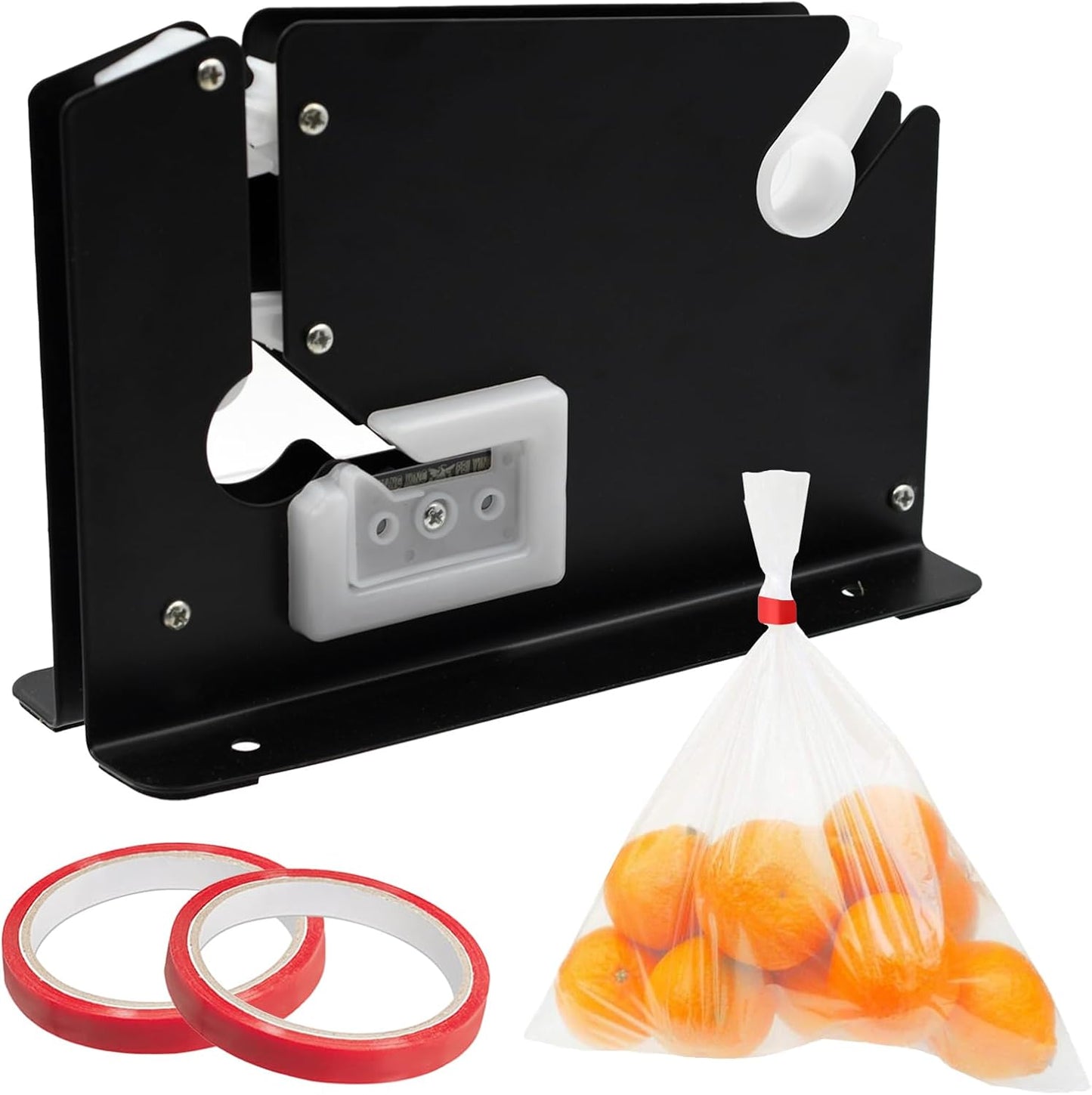 Heavy-Duty Iron Bag Sealer Tape Machine with 2 Tape Rolls