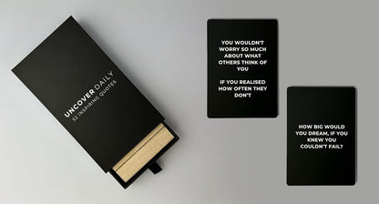Goal-Focused Journal & Inspirational Quote Cards | The #1 Daily Planner to Achieve Your Goals | 6 Month Undated Diary for Productivity, Improvement, and Mindfulness (Black)