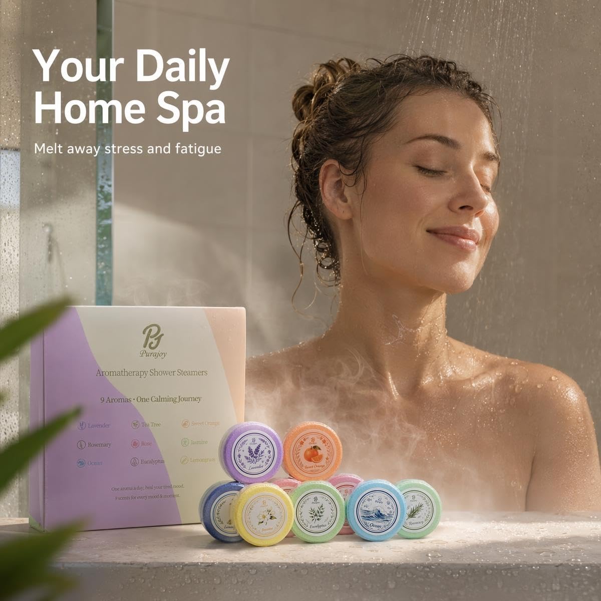 Aromatherapy Shower Steamers, 9 Pcs 9 Scents
