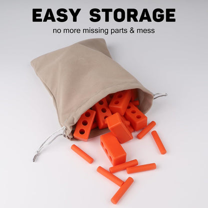 25 Pcs Mini Bricks with 25 Connectors Reusable Silicone Bricks Sensory Toys for Kids Building Construction Play