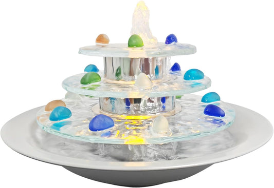 3-Tier Tabletop Fountain Home Waterfall