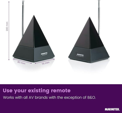 Marmitek Powermid XL - Infrared extender - wireless IR repeater through walls - control devices in another room - plug & play - for TV box receiver stereo