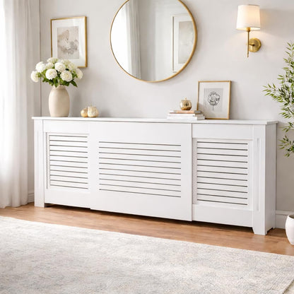 Home Treats Designer White Mdf Adjustable Radiator Cover (Adjustable)