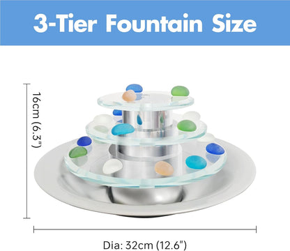 3-Tier Tabletop Fountain Home Waterfall