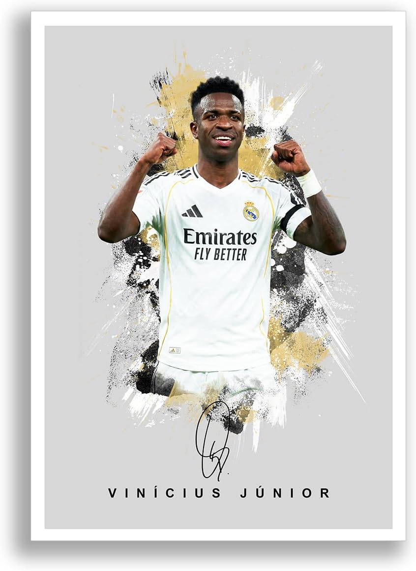 Jude Bellingham Real Madrid Signed Photo Poster A4/A3 Print Picture Display Framed Autograph Memorabilia for Football Fans Gift England ((A4 Unframed) Bellingham Mbappe Vini Jr)