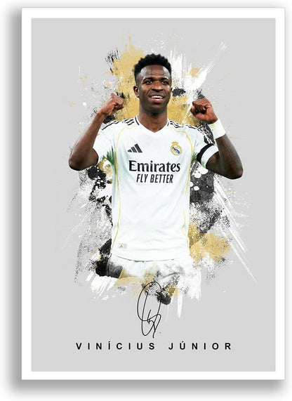 Jude Bellingham Real Madrid Signed Photo Poster A4/A3 Print Picture Display Framed Autograph Memorabilia for Football Fans Gift England ((A4 Unframed) Bellingham Mbappe Vini Jr)