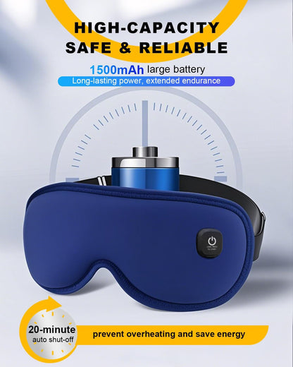 Cordless Heated Eye Mask for Dry Eyes丨1500mAh Warm Eye Compress for Puffy Eyes, Blepharitis, Styes丨Rechargebale Eye Heating Pad丨Washable