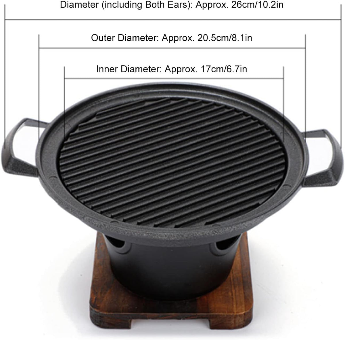 Korean Style Barbecue Grill Tabletop Charcoal Grill Smokeless BBQ Grill