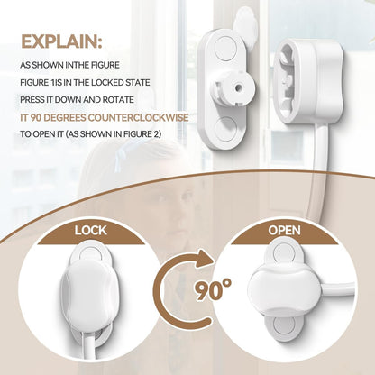 5 Pack White Keyless Window Restrictor