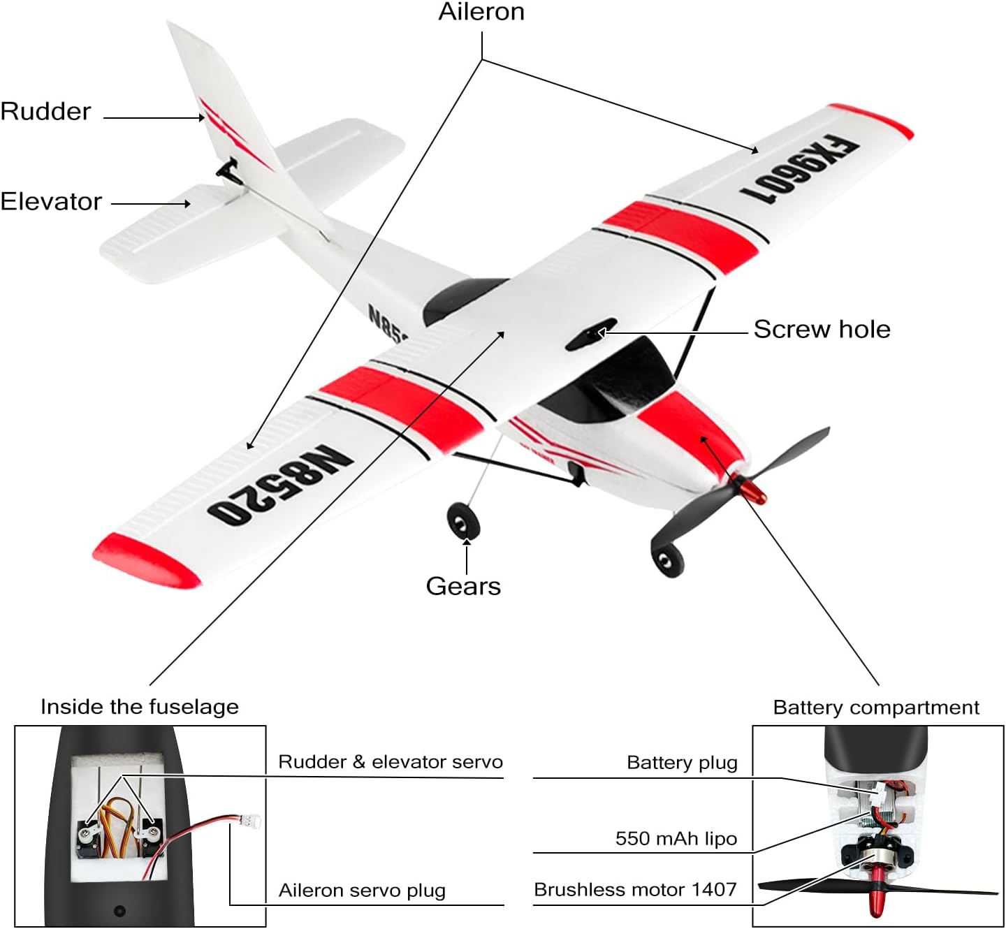 4 Channel Remote Control Airplane