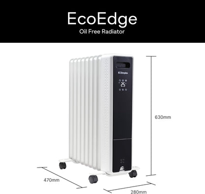 Dimplex Edge Oil Free Electric Column Heater Radiator, 2kW, ECRE2001