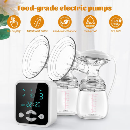 Electric Breast Pumps 4 Modes & 9 Levels with LED Display