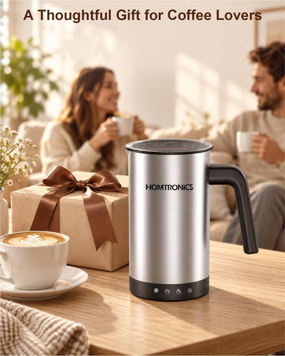 Waterproof Milk Frother&Steamer,90% Frothing Ratio, Auto Shutoff
