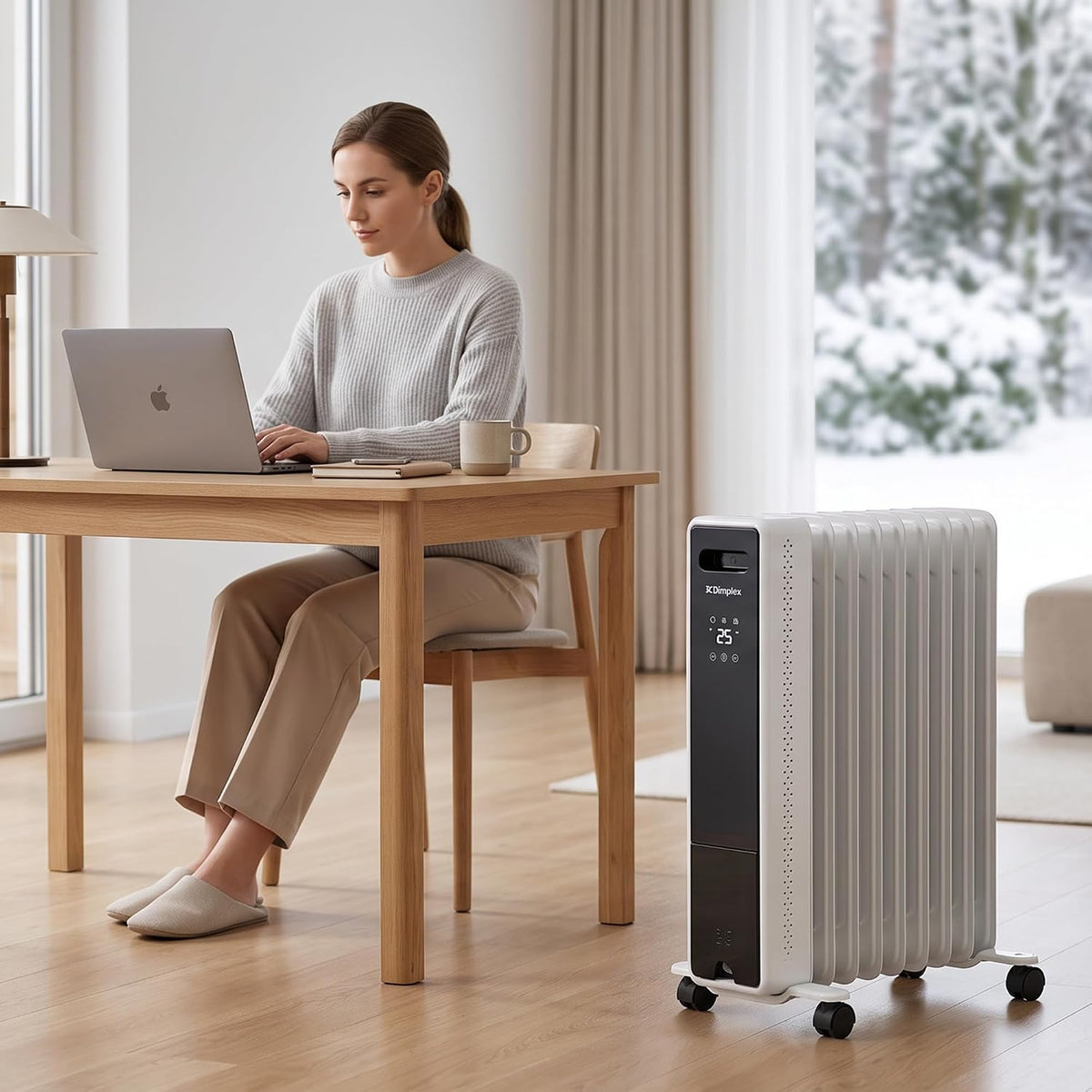 Dimplex Edge Oil Free Electric Column Heater Radiator, 2kW, ECRE2001