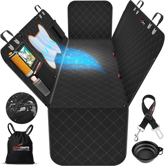 Dog Car Seat Covers, 600D Heavy Duty 100% Waterproof, Nonslip