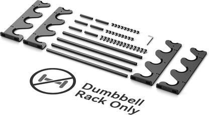 4-Tier Dumbbell Rack Stand for Home Gym – Compact Weight Rack for Dumbbells, Free Weights, Heavy-Duty Steel Storage Rack for Neoprene & Hex Dumbbel (Dumbbells Not Included)