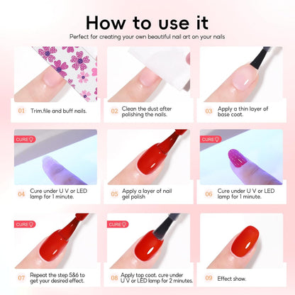 PEACECOLOR 73PCS Gel Nail Kit, 55+5 Colours Gel Nail Polish Set with Lamp, White Pink Nude Red Nail Polish, Glossy Matte Glitter Base Top Coat, Manicure Tools Nail Salon Set Gift for Women