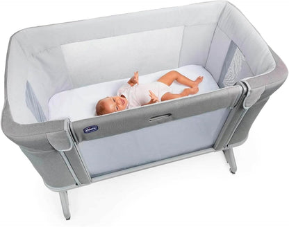 Chicco Next2Me Forever Co-Sleeping Crib and Cot - Suitable from Birth up to 4 Years - 11 Adjustable Height Positions - Air Flow