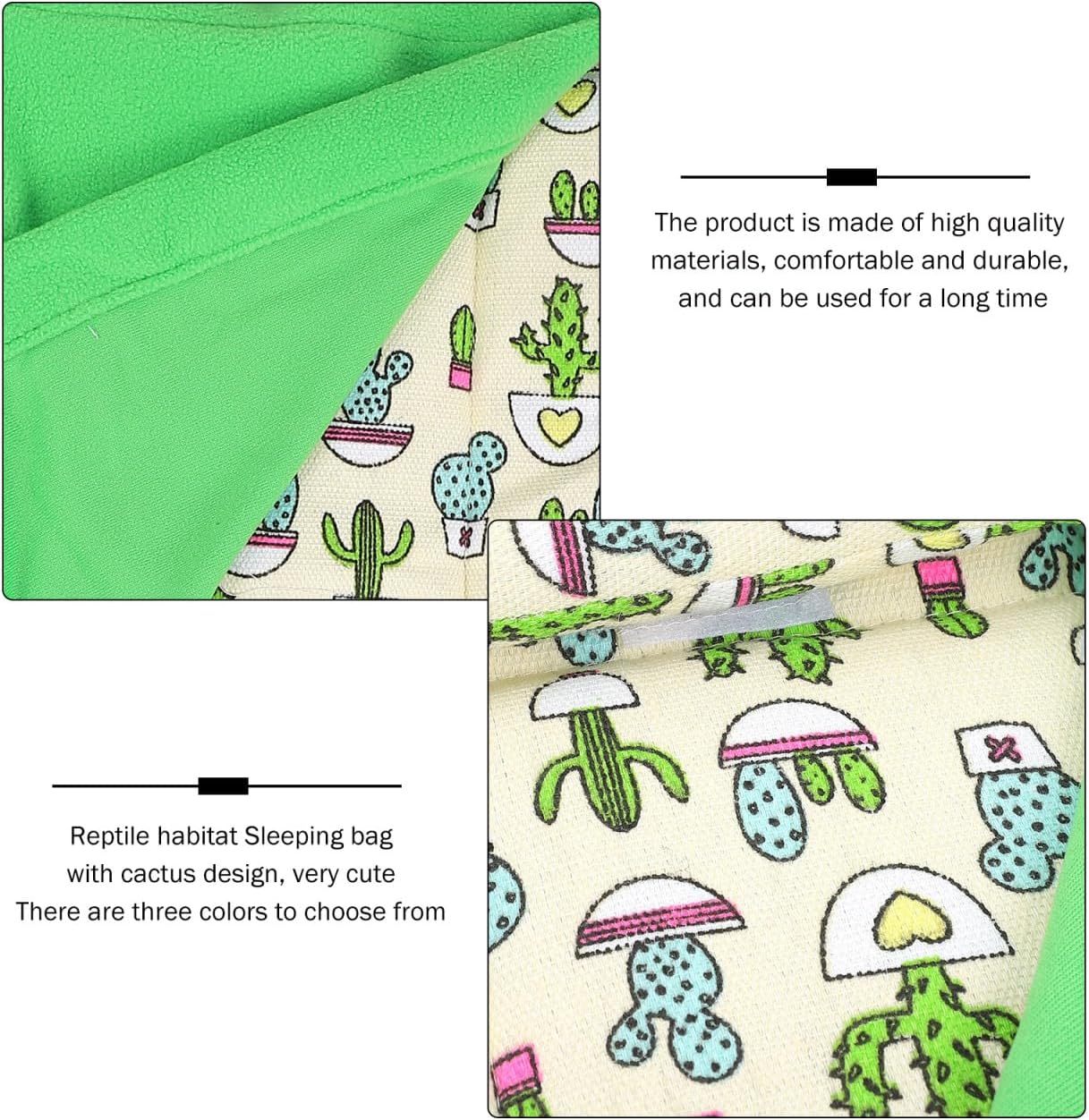 BESPORTBLE Reptile Sleeping Bag Compact Bedding for Tortoise Reptile Hide Pet Blanket